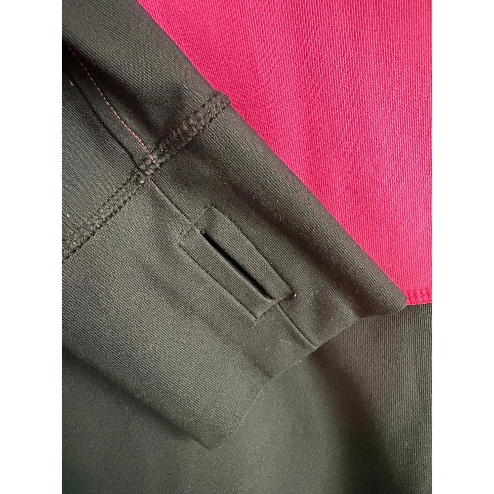 Nike Running Dri-FIT Full Zip Hoodie Pink Black Colorblock Thumbholes‎ Womens XL